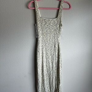 Le Lis Cream and Gray Midi Dress